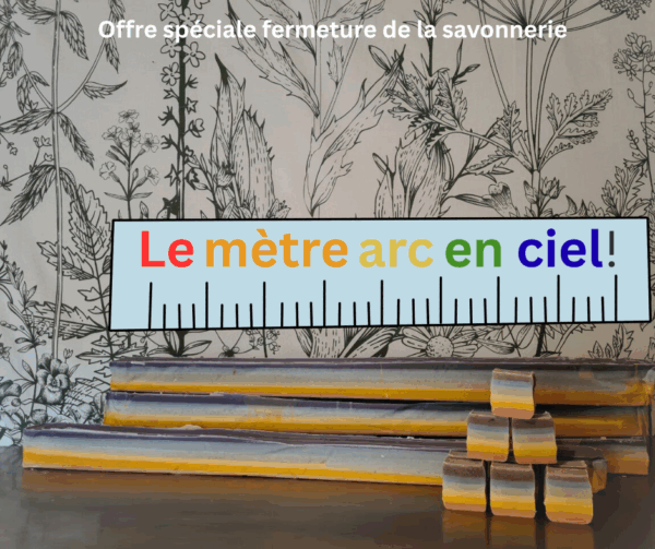 le savon au mètre savon arc en ciel